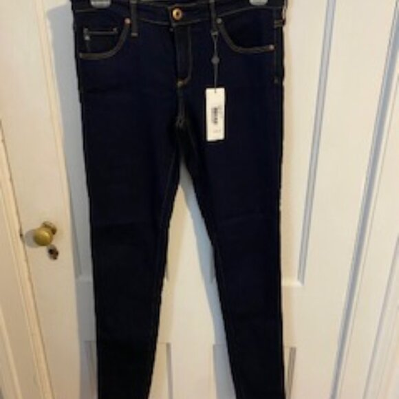 AG Adriano Goldschmied Dark Rinse Denim Jeans Leggings, Size 27 - Picture 1 of 5